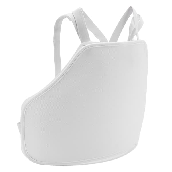 Bröstplatta för män, FIE-certifierad, högresistent plast, lättvikt, ergonomisk, storlek M