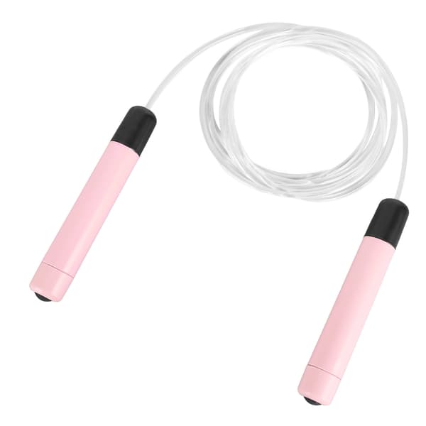 Lättviktig Ergonomisk RGB LED Hopprep för Barn och Vuxna - Rosa