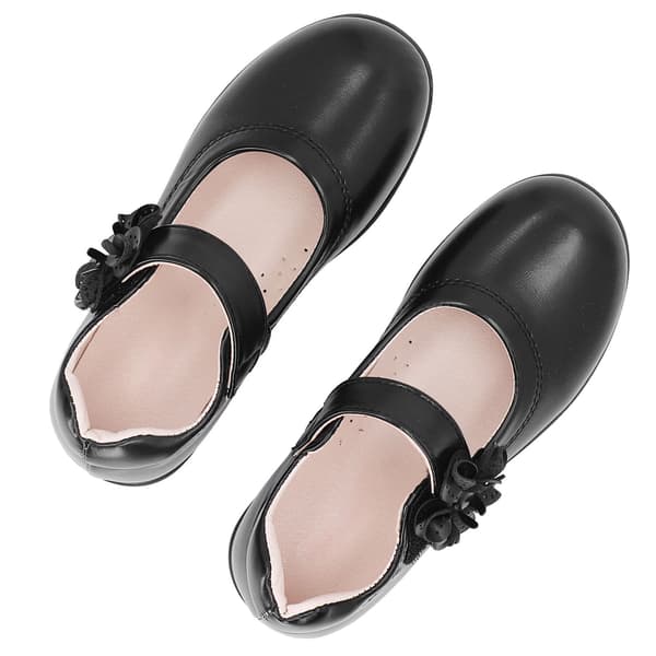 Mary Jane-sko til piger, sort, behagelig skoleuniform, PU-mode, størrelse 36