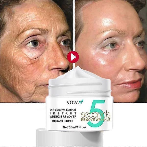 5-sekunders Retinol Anti-rynkekrem: Umiddelbar anti-aldring, oppstrammende, løftende og rynkereduserende ansiktskrem. 3