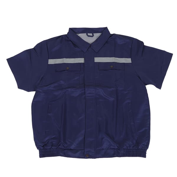 Blå jakke med dobbelt køleventilator, UV-beskyttelse, udendørs sommer, 4XL