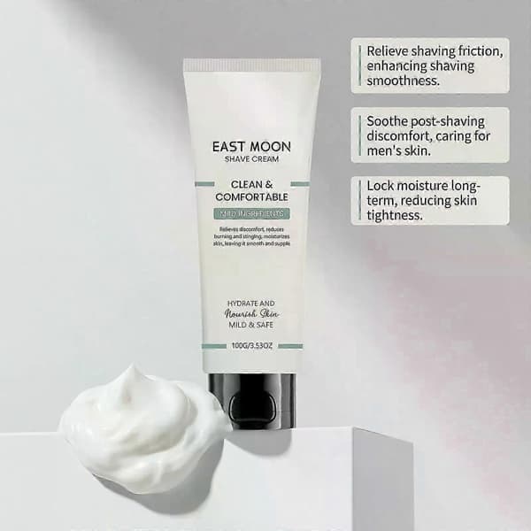 Følsom barbercreme, barbercreme til mænd for ultraglat behagelig barbering, bekæmper hakker, snit...