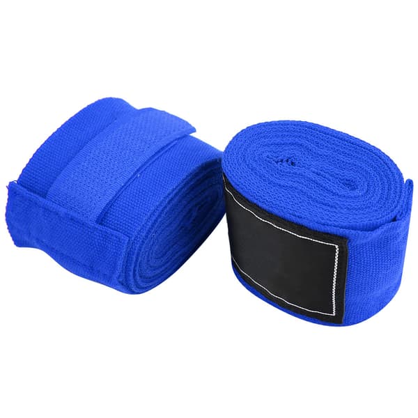 2 stk. bokse håndbind 2,5 m elastisk stof Muay Thai MMA Taekwondo (blå)
