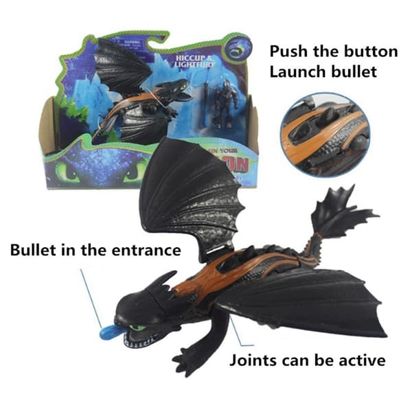 Draktränaren 3 HICKA TANDLÖS Actionfigurset Black