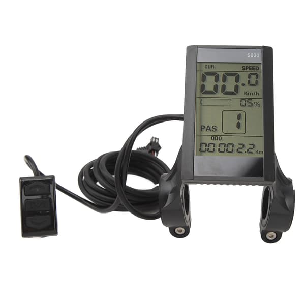 S830 Multifunktionel 24V 36V 48V LCD-displaymåler til elcykler - Vandtæt