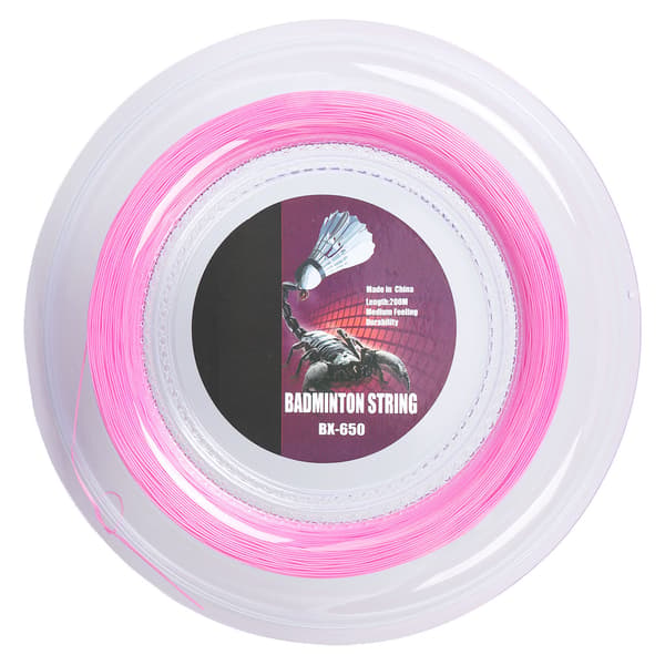 Badmintonracketsträng 200m Nylon 0.72mm BX650 Rosa för Träning