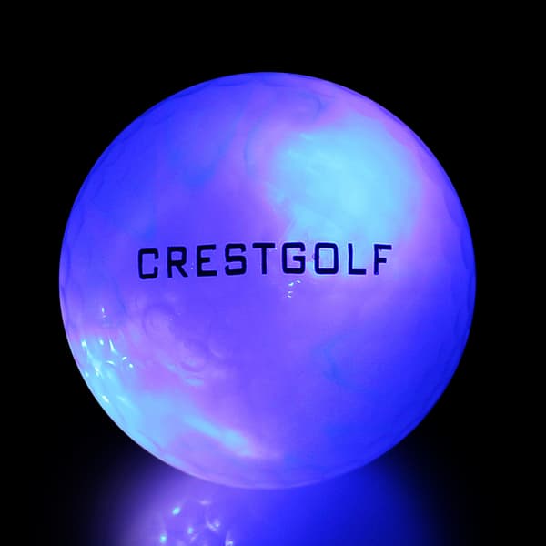 6 stk. lyse LED-golfbolde med automatisk slagaktivering