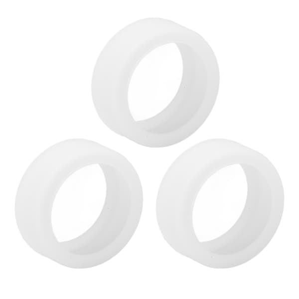 3 STK Silikone Ring Cover til Smart Ring, Ridsefast, Hudvenlig, Hvid, Størrelser 11, 12, 13