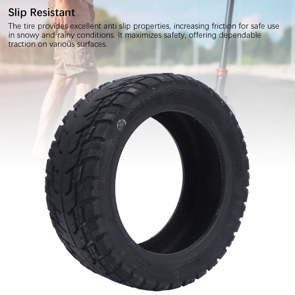 Vakuumdäck för elscooter, 10 tum, halkfritt, breddat gummi, slitstarkt