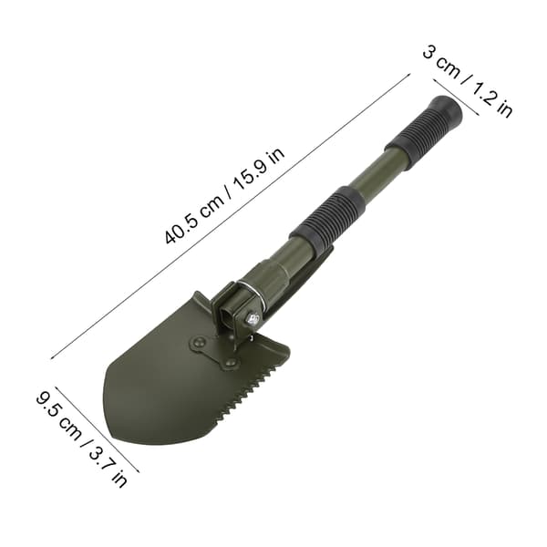 Multifunktionel foldbar militær overlevelsesskovl til camping og udendørs aktiviteter (militærgrøn)