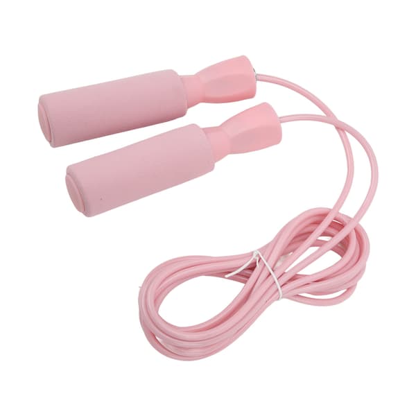Justerbart sjippetov i ståltråd med dobbeltlejer til mænd, kvinder og børn - Pink