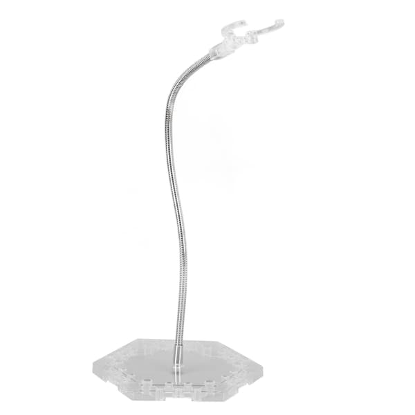 Stabil ABS rustfrit stål actionfigur base til 6-tommer gennemsigtige figurer - Displaystander