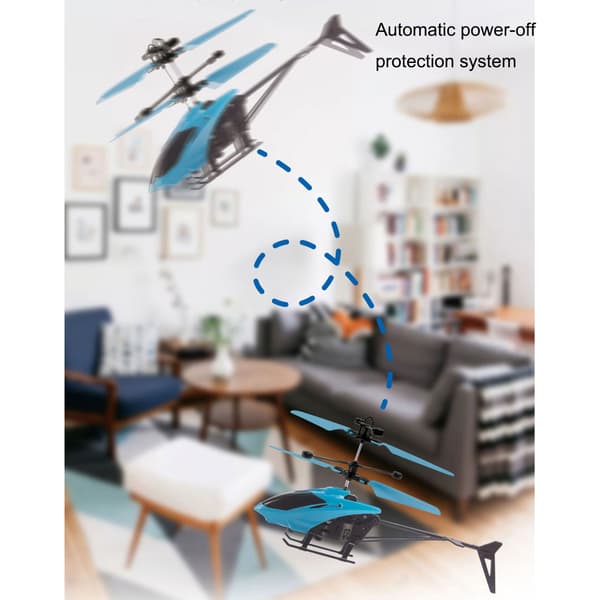 Mini RC Helikopterlegetøj med Gestusstyring og Belysning, Affjedring og Infrarød Induktion.