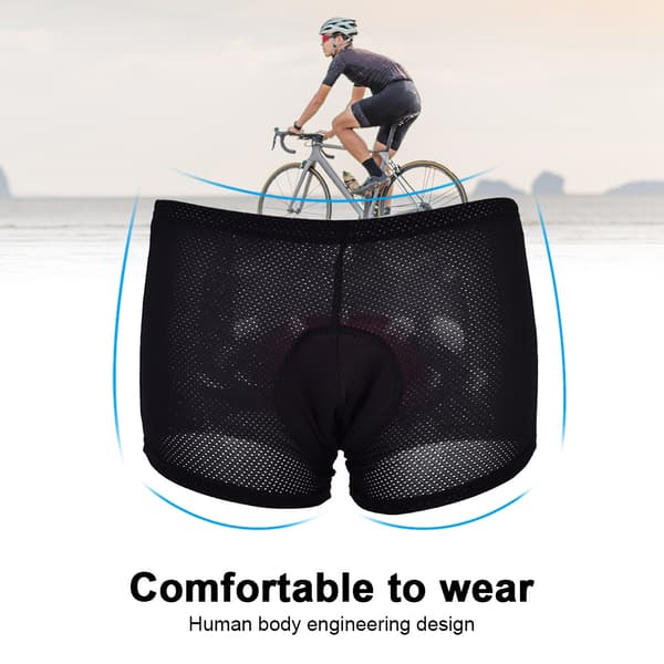 Unisex cykelshorts med 3D-polstring til udendørs cykling (XXL)