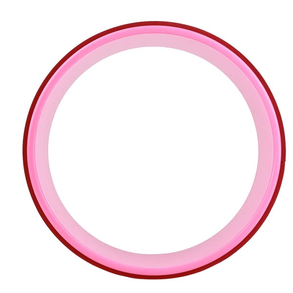 Yogahjul för stretching och magövningar Inomhus träningsutrustning (Rosa)