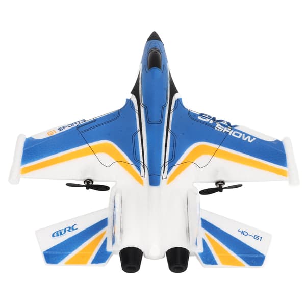 RC fjernkontroll seilfly med LED-lys, lett, fleksibel, 2 batterier, blå, for barn