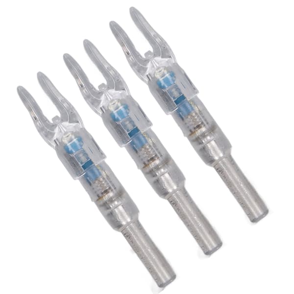 3 st lysande pilnockar för 6,2 mm innerdiameter automatiska PE-pilar för utomhusbågar - Blå