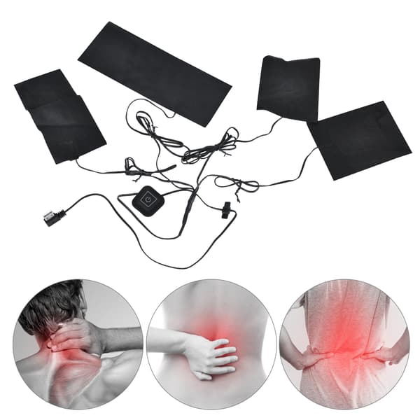 4-i-1 sett med 5V 2A USB-oppvarmede jakkeputer med justerbar temperaturkontroll