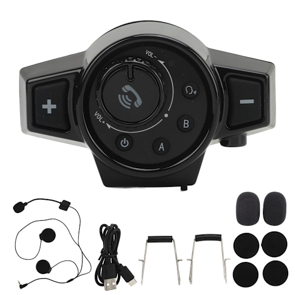Bluetooth 5.0 Headset til Motorcykelhjelm IPX6 Intercom Anti-interferens Vandafvisende