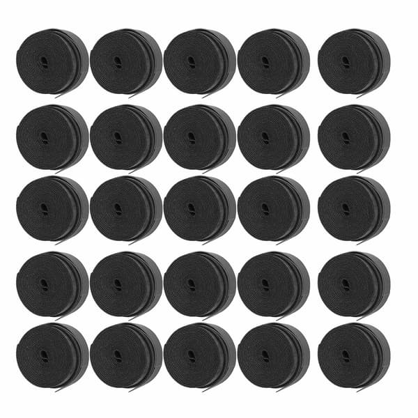 25 STK. Absorberende skridsikker griptape til tennisketcher, badminton, squash, fiskestang - Sort