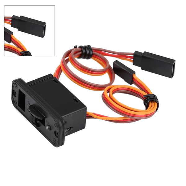 RC JR-bryter med LED for mottaker, robust RC-bryter, høykvalitetsmateriale 12A 6-12V