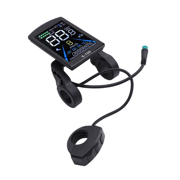Universal 24V-72V elektrisk cykel LCD-panel med 5-bens stik, vandafvisende, til 22,2 mm styr