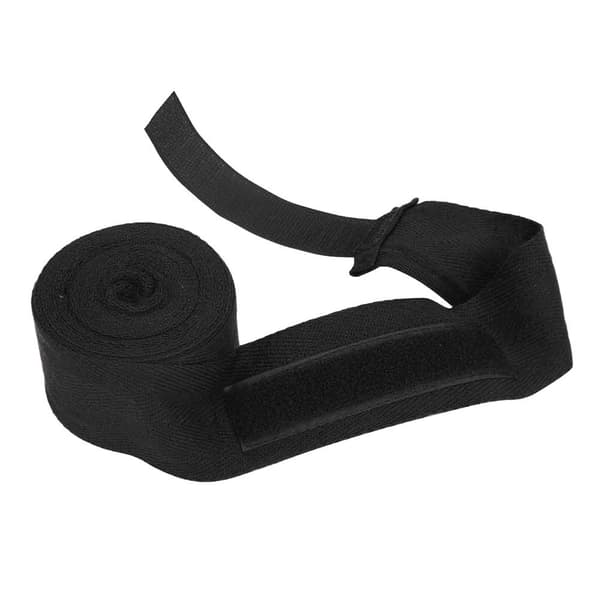 Elastiske håndbind til boksning Muay Thai med velcro 2,5 m sort 1 par