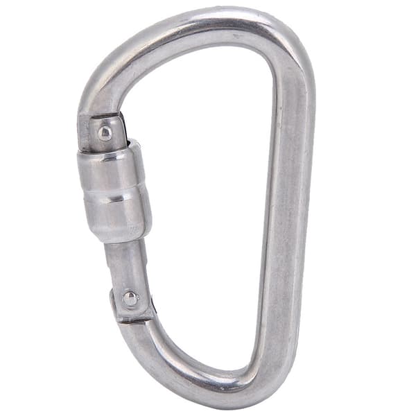 D-ring karabinhage i rustfrit stål til klatring, vandring, traversering, hurtig ophængning Φ8×80