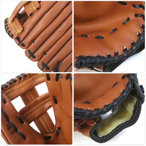 Baseballhandske i læder til udendørs brug, mark og pitcher, størrelser 10,5/11,5/12,5 tommer
