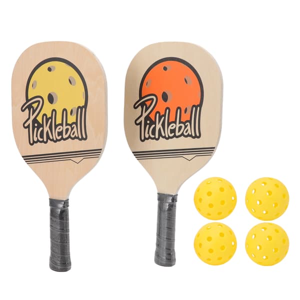 Træ Pickleball Paddle Sæt til Begyndere med Bolde og Opbevaringstaske