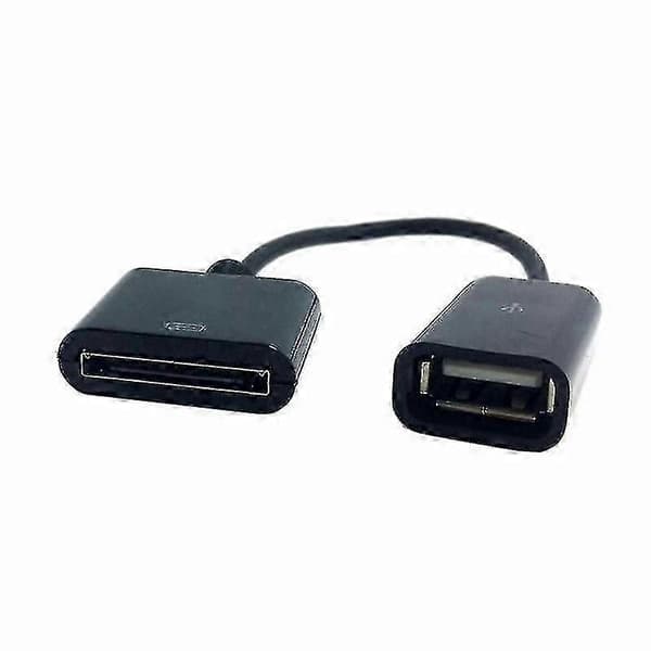 10cm 30-nastainen naaras-USB 2.0 naaras-datan latauksen lyhyt kaapeli, pohja 30p musta