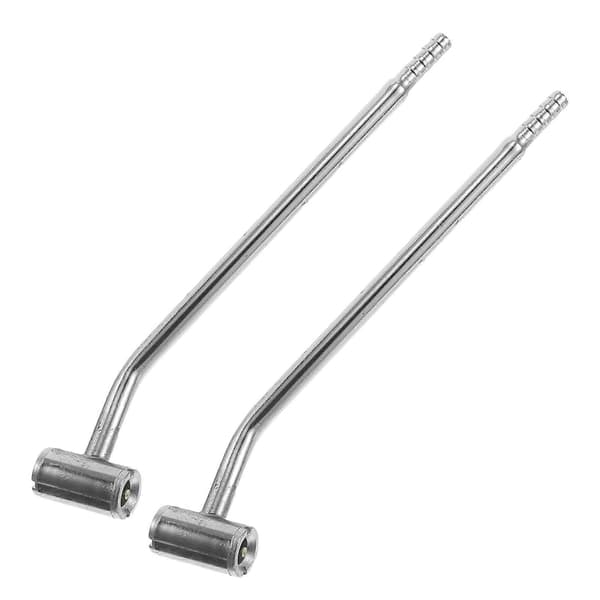 2-pack däckpumpar - Stålpumpadapter med hullingförsedd ände - Högtrycksmetallslang med snabbkopplingsventil