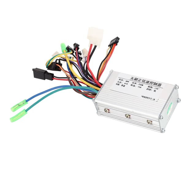 Børsteløs controller til elcykler, 48V, 250W, aluminiumslegering, til cykler og el-løbehjul.