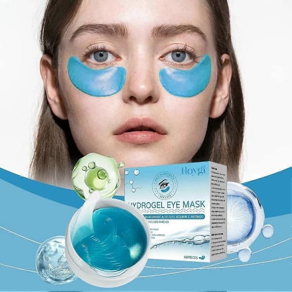 60 stk. Hydrogel Hyaluronsyre & Retinol Maskeplastre til under øjnene Mørke rande Rynker