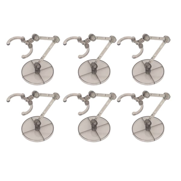 10 stativer til 6-tommer actionfigurer, gennemsigtige sorte plastdisplays