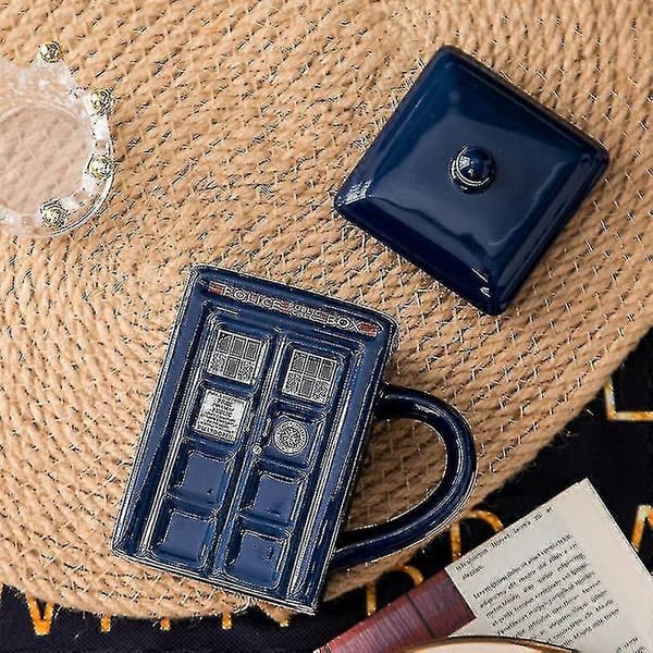 Doctor Who TARDIS-tema kaffe-/temuggar, keramiska muggar med polislådetema