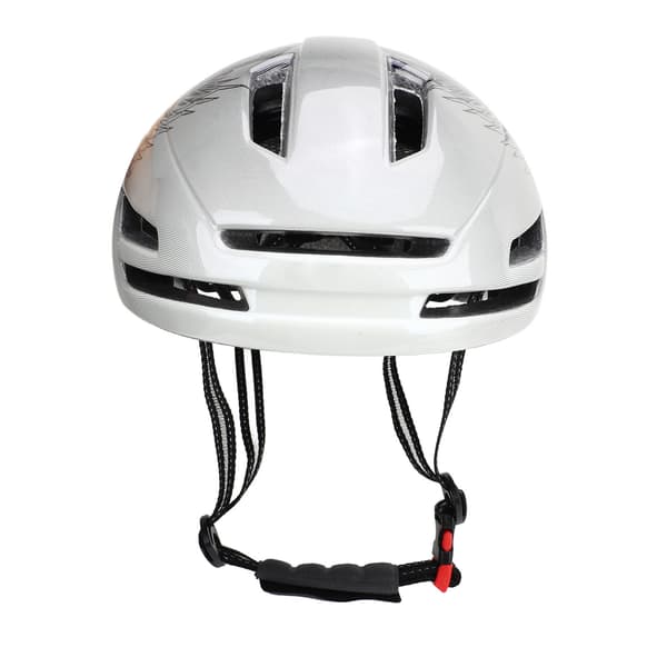 Smart cykelhjälm med bakljus, justerbar, ultralätt, vit