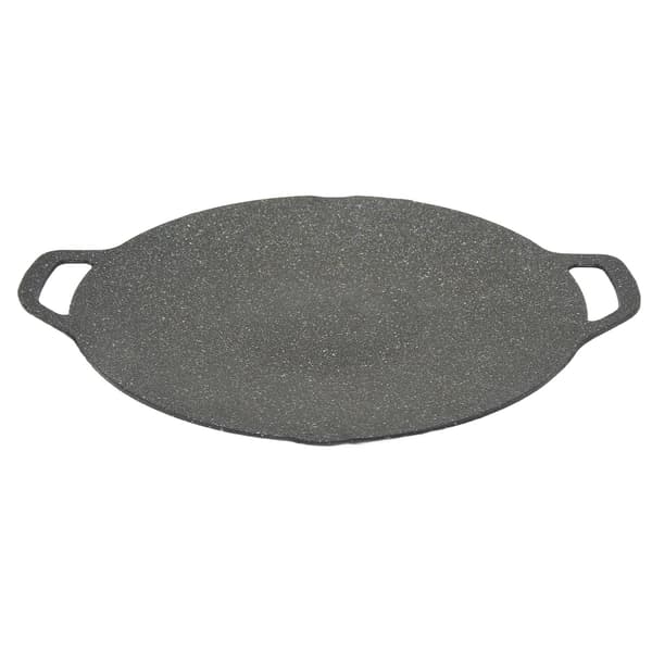 Koreansk non-stick grillpande, 6 lag, 30 cm, til indendørs/udendørs BBQ, sort