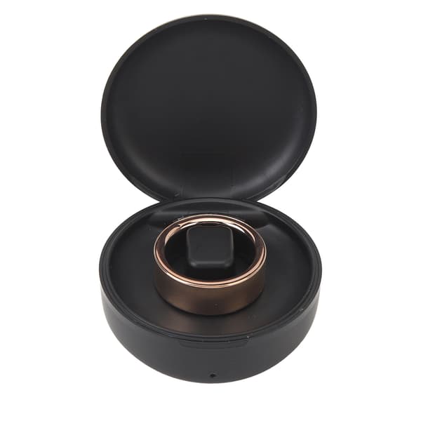 Smart Hälsoring IP68 Sömnmonitor Temperatur Bluetooth Uppladdningsbar Roséguld Typ 17