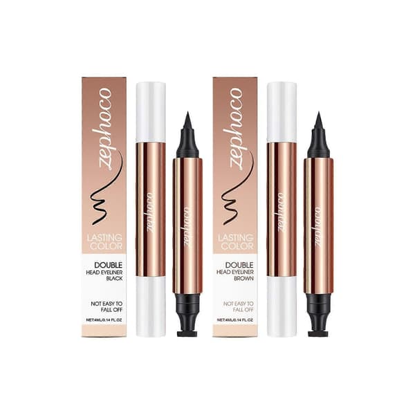 2-i-1 Profesjonell Flytende Eyelinerblyant for Kvinner, Perfekt Blend Øyedefiner for Presis