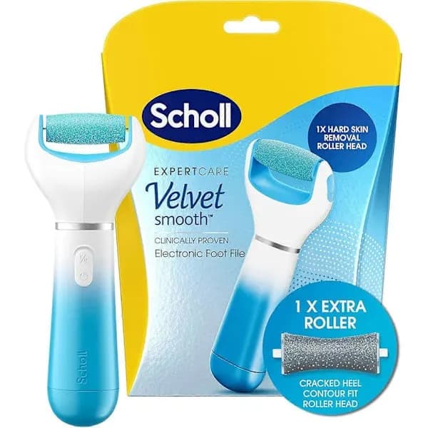 Scholl Velvet Smooth elektrisk fodsliber (våd og tør) - Blå