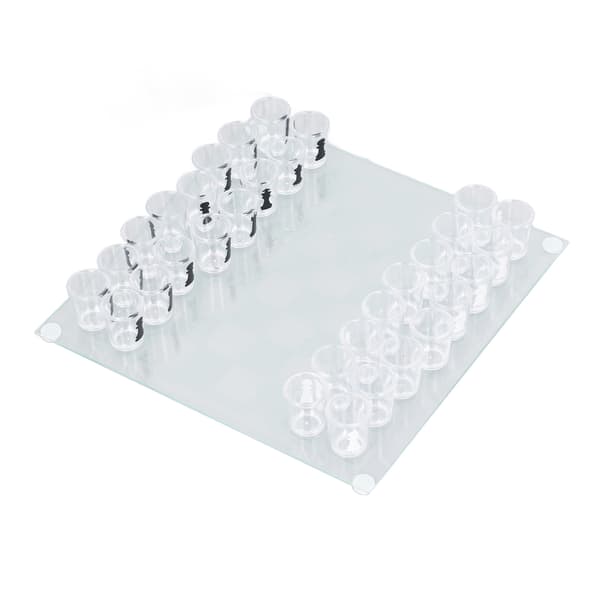 Schackspel med shotglas, dryckesspelbräde, 22,5x22,5cm