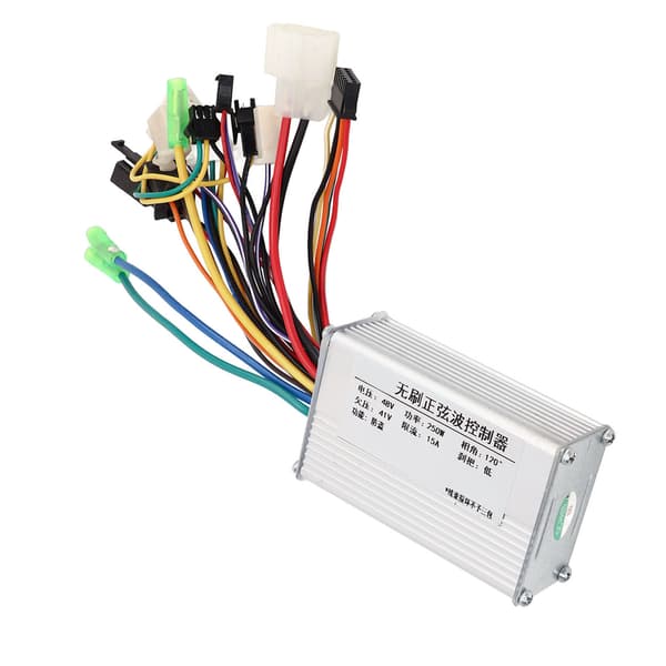 Børsteløs controller til elcykler, 48V, 250W, aluminiumslegering, til cykler og el-løbehjul.