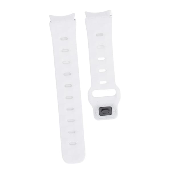 Silikonearmbånd med fodboldtekstur og quick release til Galaxy Watch 6 5 4 Hvid