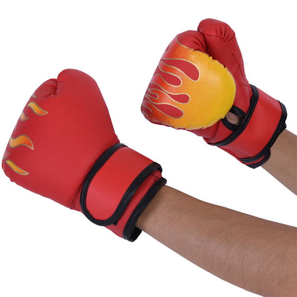 Boxhandskar för barn Muay Thai Kickboxning Sparring Boxningssäck PU Röd