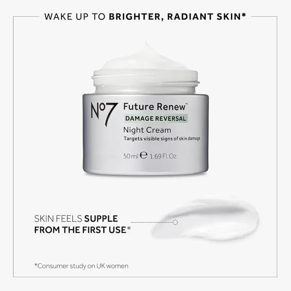7 Future Renew Damage Reversal Night Cream - Anti-Aging Ansiktskrem - Beriket med Peptidteknologi for å Reversere Synlige Tegn på Skade - Hud B