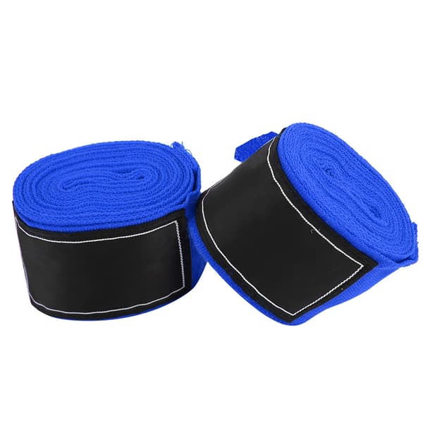 2 stk. bokse håndbind 2,5 m elastisk stof Muay Thai MMA Taekwondo (blå)