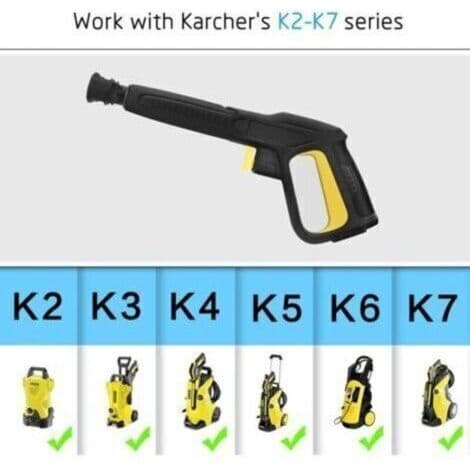 Pistol til Kärcher K2 K3 K4 K5 K6 K7 højtryksrensere, lynkoblingspistol, tilbehør til bilvaskestationer