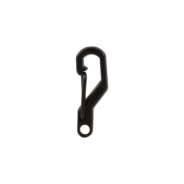 5 st mini fjäderkrok karbinhake nickellegering för utomhus EDC nyckelring svart