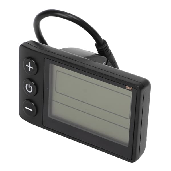 LCD-skjermmåler for elektrisk sykkel 24-60V kontrollpanel vanntett plugg